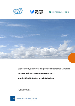 Raahen itäisten tuulivoimapuistojen arviointiohjelma