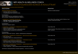 WPI Health & Wellness Coach - Wellness Professionals Institute