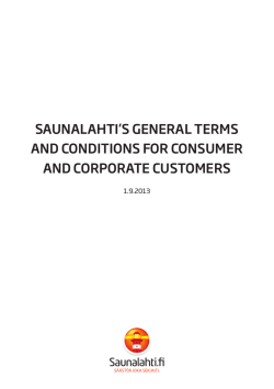 saunalahti`s general terms and conditions for