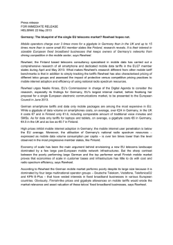 Press release FOR IMMEDIATE RELEASE HELSINKI 22