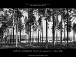 BRUTALISM IN WILDERNESS - Finnish military bases in the 1960s