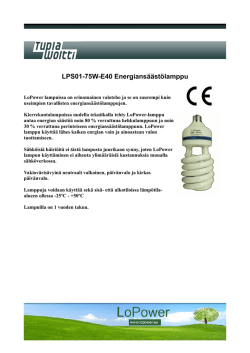 LPS01-75W-E40 Energiansäästölamppu