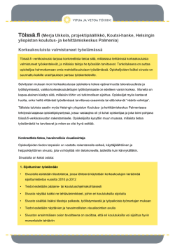 Töissä.fi (Merja Ukkola, projektipäällikkö, Koutsi
