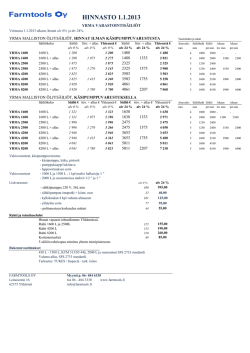 YRMA-polttoainesäiliöiden tuotetiedot ja hinnat (PDF)