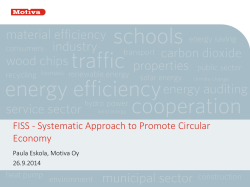FISS – Systematic Approach to Promote Circular Economy → (pdf)