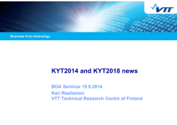 KYT2014 and KYT2018 news