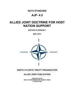 nato standard ajp- 4.5 allied joint doctrine for host nation support