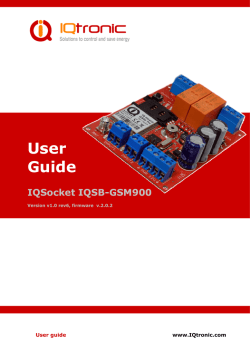 IQsocket IQSB-GSM900 User Manual v1.0 rev6