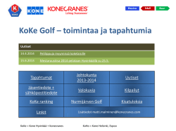 KoKe Golf – Kevättiedote (Nurmijärvi)