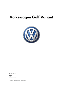 Volkswagen Golf Variant tekniset tiedot, mitat ja varusteet