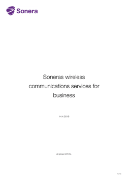 Soneras wireless communications services for business