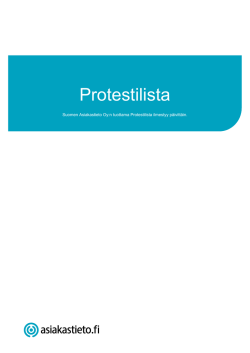 Protestilista - Suomen Asiakastieto Oy
