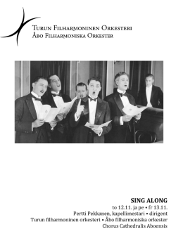 SING ALONG - Turun filharmoninen orkesteri