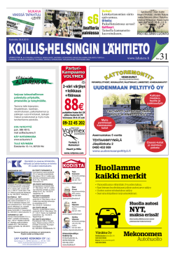 Koillis-Helsingin Lähitieto 31/26082015