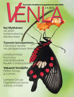 Venla 2/2015 - Suomalais-Venäläinen kauppakamari