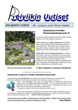 Preiviikin Uutiset 2 /2015