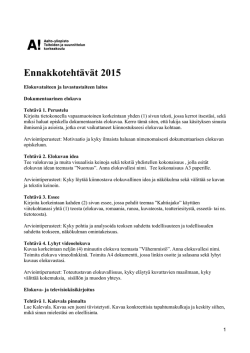 Ennakkotehtävät 2015 - Aalto