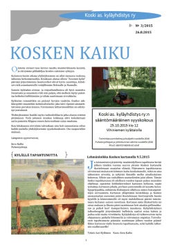 Kosken Kaiku 3 – 2015