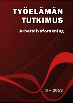 pdf_2013-3 - Työelämän tutkimusyhdistys ry.
