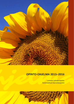 OPINTO-OHJELMA 2015–2016