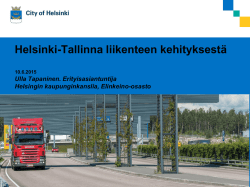 Helsinki-Tallinna liikenteen kehityksestä