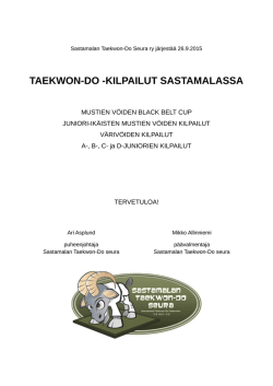 kilpailut sastamalassa - Suomen ITF Taekwon