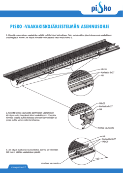 PISKO -VAAKAKISKOJ&Auml;RJESTELM&Auml;N ASENNUSOHJE