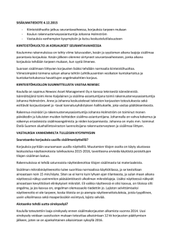 SISÄILMATIEDOTE 4.12.2015 - Helsingin Rudolf Steiner