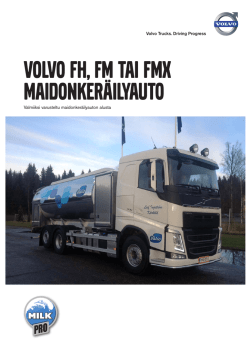 VOLVO FH, FM TAI FMX MAIDONKERÄILYAUTO