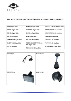 x431 master mukana toimitettavat diagnostiikkaliittimet