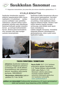 Numero 2-2015 - Saukkolan Kylä