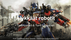 Älykkäät robotit: Tero Lommi & Tomi Leppänen. - UEF-Wiki