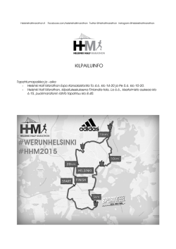 Tapahtumapaikka ja –aika - Helsinki Half Marathon Expo