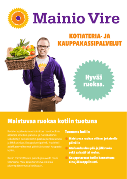 Ateriapalveluiden esite 2015 Espoo ja lähikunnat