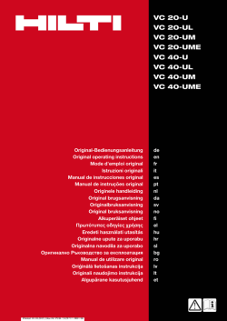 PDF Käyttöohje VC 20-U/-UM, VC 40-U/-UM
