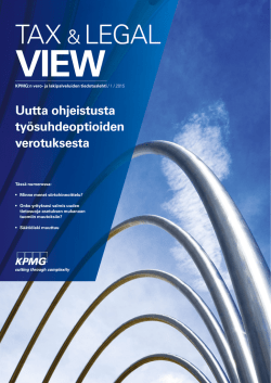 KPMG Tax & Legal View 1/2015