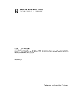 Luotettavuuden ja energiatehokkuuden parantaminen meriveden
