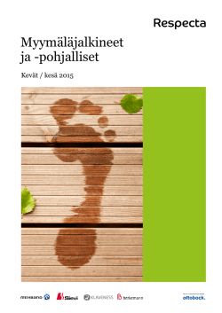 Myymäläjalkineet kevät/kesä 2015-kuvastoon