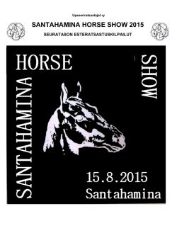 Santahamina Horse Show 2015 käsiohjelma