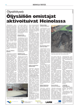 Öljysäiliön omistajat aktivoituivat Heinolassa