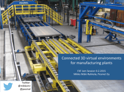 Connected 3D virtual environments for manufacturing plants