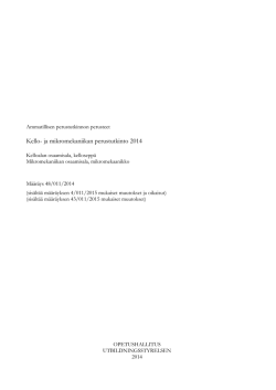 Kello- ja mikromekaniikan perustutkinto 2014