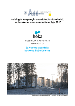 Helsingin kaupungin asuntotuotantotoimisto uudisrakennusten