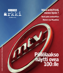 Liiton Arkki 1 2015 - Radio- ja televisiotoimittajien liitto