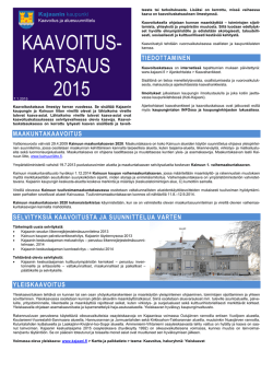 KAAVOITUS- KATSAUS 2015
