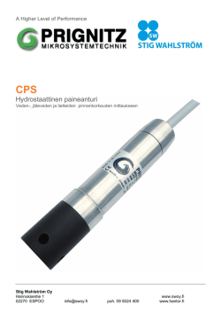 Prigniz CPS – hydrostaattinen paineanturi - Hantor