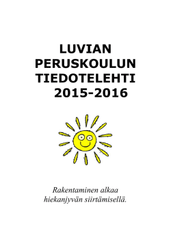 Peruskoulun tiedotelehti lv. 2015-2016