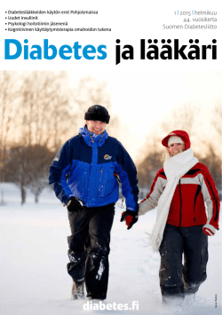 Diabetes ja lääkäri -lehti 1/2015