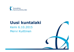 Uusi kuntalaki 6.10.2015, Mervi Kuittinen