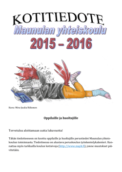 Kalenteri 2012 – 2013 - Maunulan yhteiskoulu ja Helsingin